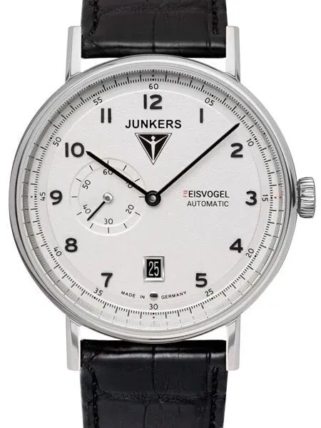 Junkers Eisvogel F13 Swiss Automatic Watch with Sapphire Crystal, Alligator Strap #6704-1