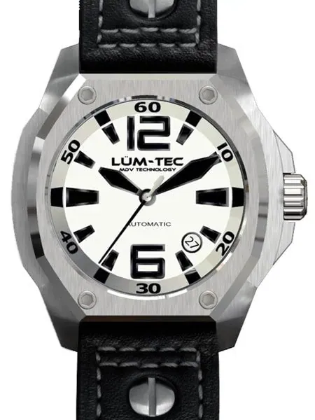 Lum-Tec 44mm V5 High-Beat Automatic Watch with Luminous Dial, AR Sapphire Crystal #V5