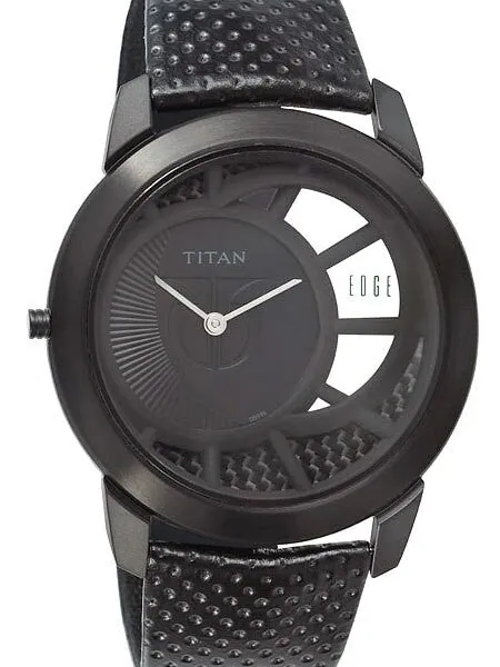 Titan Edge Dress Watch with Black PVD Titanium Case, Precision Quartz Movement and Sapphire Crystal #1576NL02