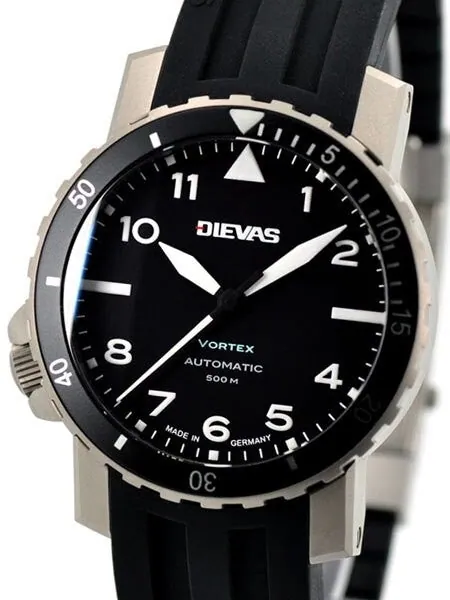 DIEVAS German Made Vortex Tactical Watch with Rubber Strap