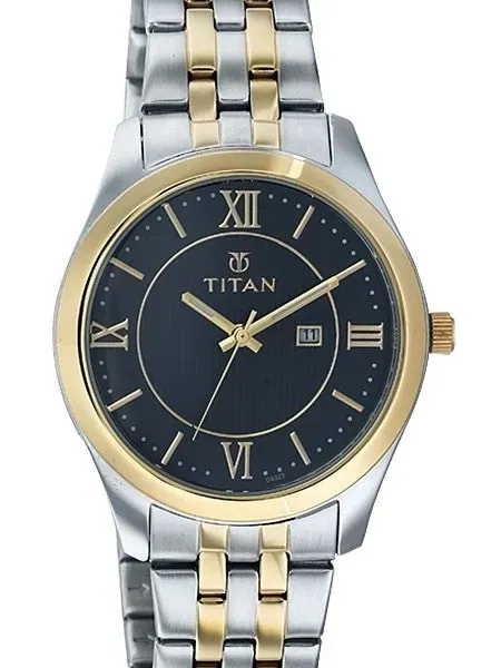 Titan Two-tone Regalia Dress Watch with Precision Quartz Movement and Matching Bracelet #9382BM02