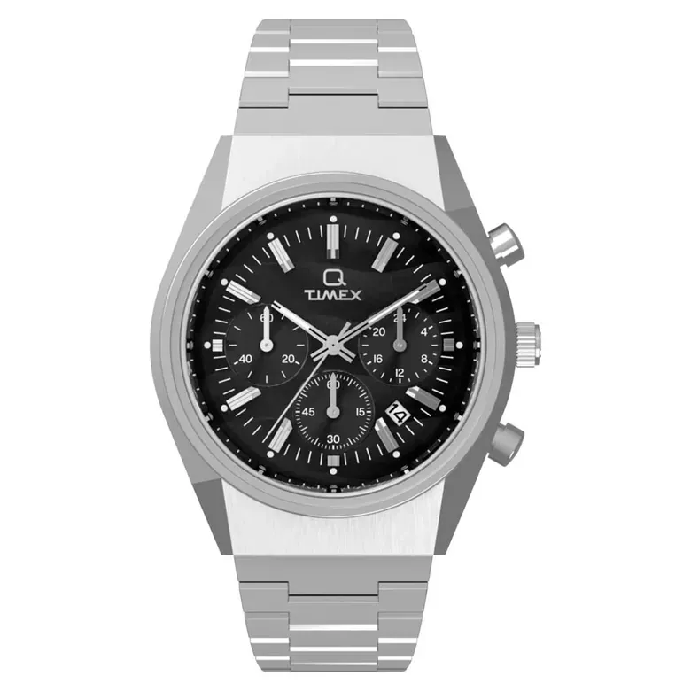 Timex® Q Falcon Eye Chronograph 40mm Stainless Steel Bracelet Watch #TW2Y34800