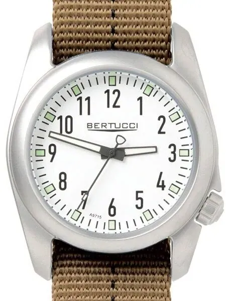 Bertucci Ventara Stainless Steel Field Watch with a DX3 Nylon Strap #11070