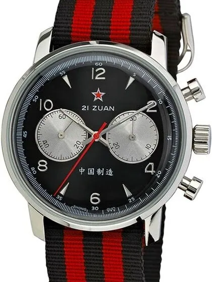 Scratch and Dent - Seagull 1963 Hand Wind Mechanical Chronograph with Black Dial #6488-2901B-SND