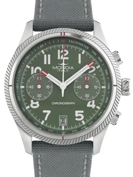 Mondia Madison Quartz Chronograph Watch with Stopwatch #MI763SS-02GR-CT