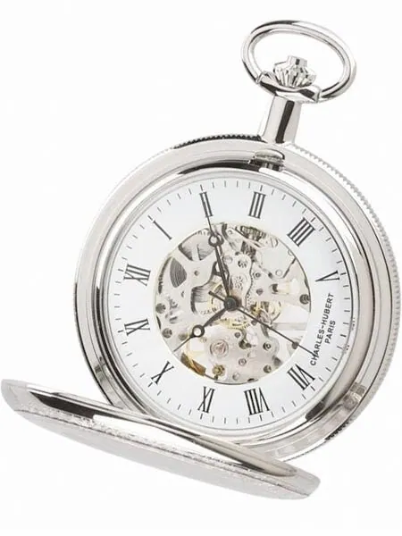 Charles-Hubert Mechanical Pocket Watch with Two Tone Front Cover #3860