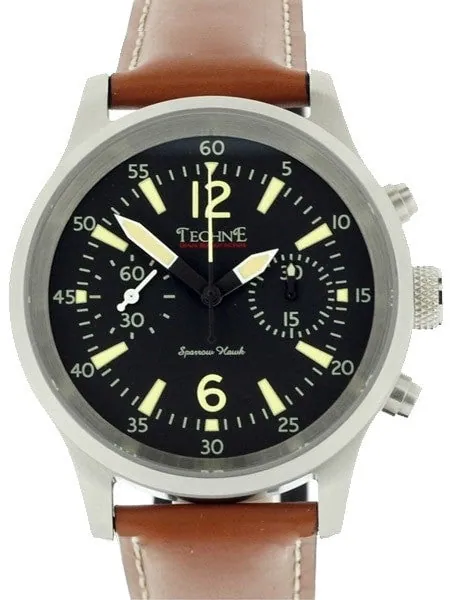 Techne SparrowHawk Hand Wind Pilot Chronograph with 30-minute Stopwatch #373.053