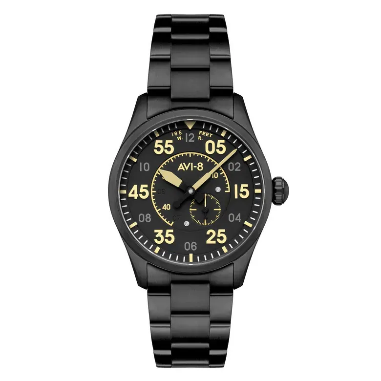 AVI-8 Spitfire Type 300 Automatic with Black Eclipse Display Dial #AV-4147-44