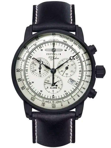 Graf Zeppelin Swiss Quartz Chronograph Watch with Alarm Function #7680-3
