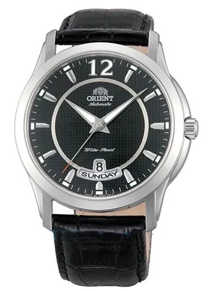 Scratch and Dent - Orient Lexington Day and Date Automatic Dress Watch with Black Dial #FEV0M002B-SND2