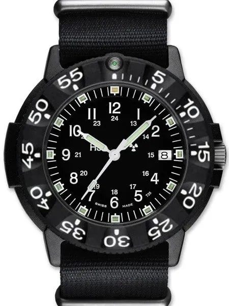 Traser Code Green Watch with Green Tritium Illumination and Black Nylon Strap #106105