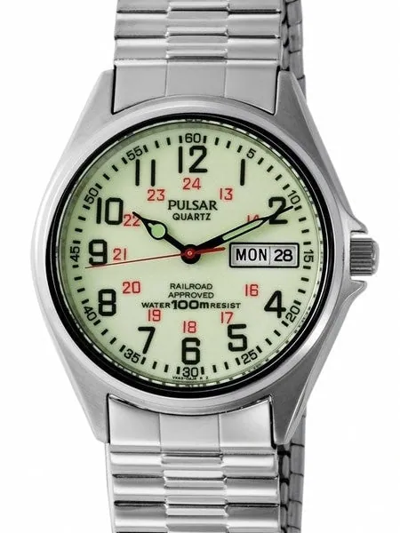 Pulsar Railroad Approved Watch with 37mm Case and Luminous Dial #PXN021