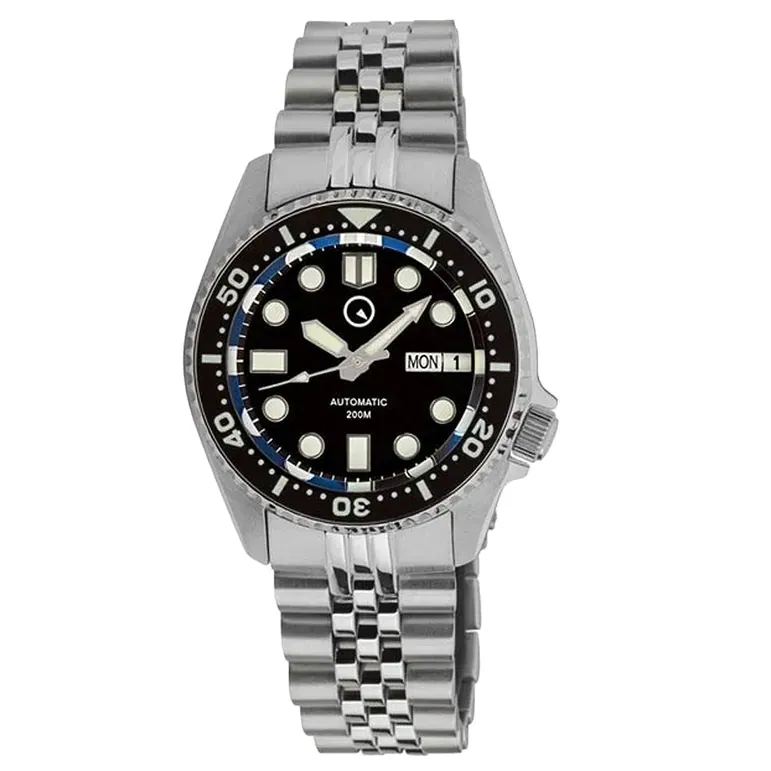 Islander 38mm Automatic Dive Watch with Solid-Link Bracelet, AR Sapphire Crystal, and Luminous Ceramic Bezel Insert #ISL-05
