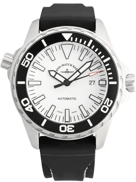 Zeno 500 Meter Pro Dive Watch with White Dial and Swiss ETA Automatic Movement #6603-a2