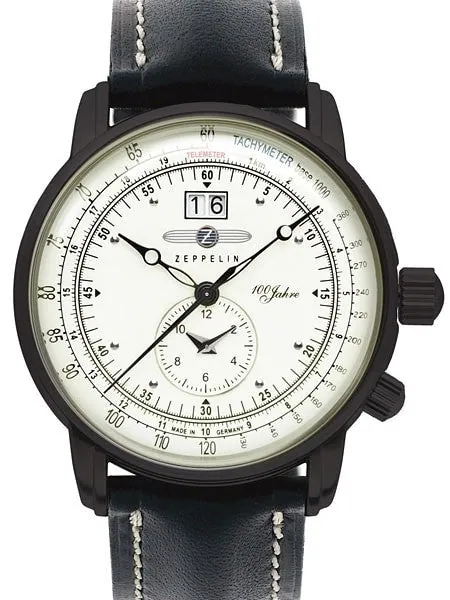 Graf Zeppelin German Made, Dual Time Big Date 100 Years of Zeppelin Watch #7640-3