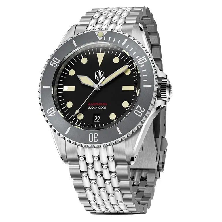 NTH Legends Series Amphion  Commando Dive Watch with Date #WW-NTHL-ACKDB