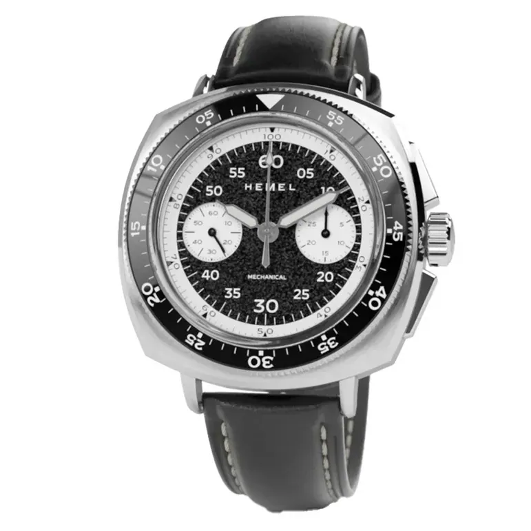 Hemel Sky Racer Mechanical Chronograph with Midnight Black Dial #HF37MNB