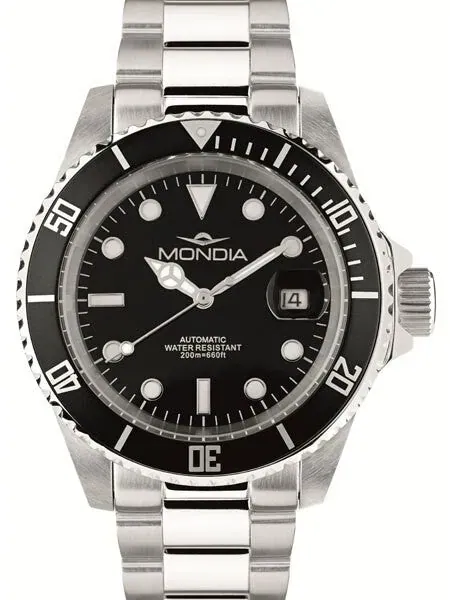 Mondia Classic Automatic Dive Watch with Black Dial #MI786SS-01BK-BM