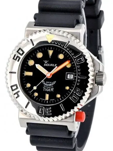 Squale Vintage Swiss Automatic Dive watch with Locking Bezel #Tiger-064-BK
