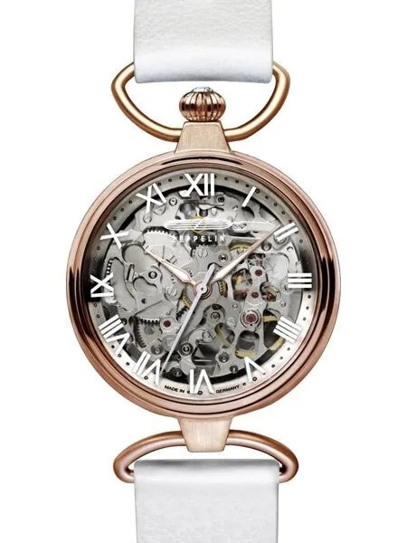 Graf Zeppelin Princess of the Sky Skeleton Movement Watch with Rose Goldtone Case #7459-1