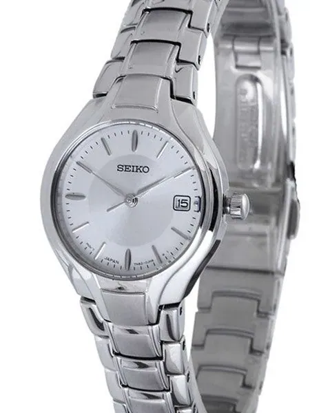 Seiko Women's Quartz Dress Watch with Silver Dial, Silver Hands and Markers #SXDA33