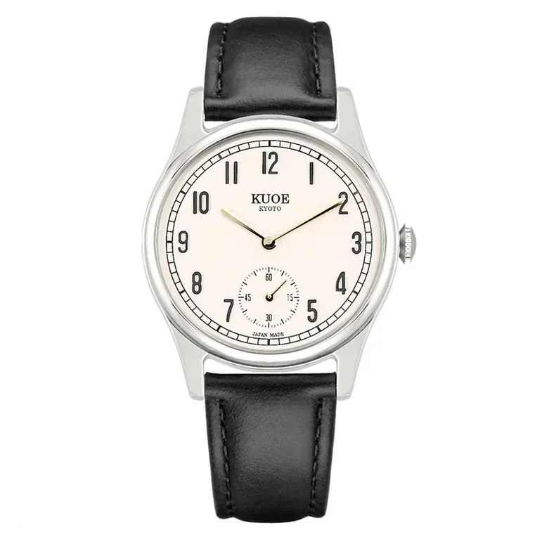 KUOE Old Smith 90-001 Quartz 35mm Dress Watch #OS90001-AGD-O-BK-SA