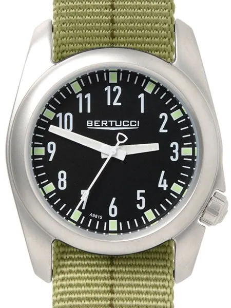 Bertucci Ventara Stainless Steel Field Watch with a DX3 Nylon Strap #11074