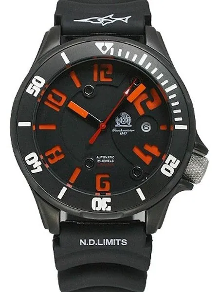 Tauchmeister T0221 Black PVD Divers Watch with Off-set Crown