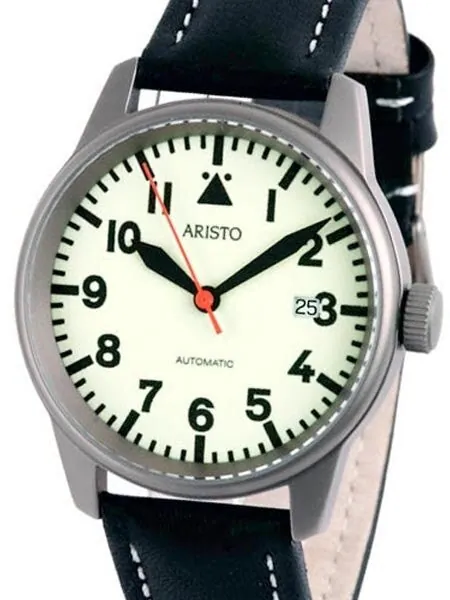 Aristo 5H70TI Titanium Case Swiss Automatic Watch with Luminous Dial