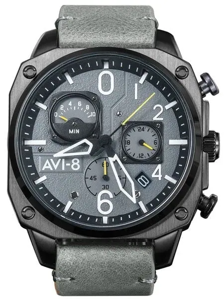 AVI-8 Hawker Hunter Retrograde Aviator Chronograph Watch #AV-4052-03