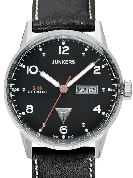 Junkers G38 Day and Date Automatic Watch with Black Dial #6966-2
