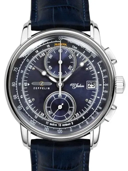 Graf Zeppelin Two-Eye Quartz Chronograph Watch with 60-Minute Stopwatch #8670-3