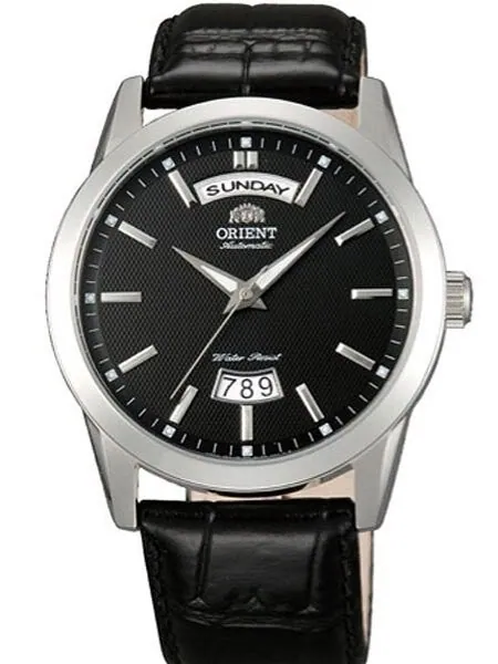 Scratch and Dent - Orient Union 21-Jewel Automatic Day and Date Watch with Black Dial and Black Strap #EV0S004B-SND