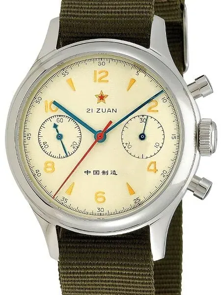 Scratch and Dent - Seagull 1963 Hand Wind Mechanical Chronograph with Sapphire Crystal #6345G-2901 11