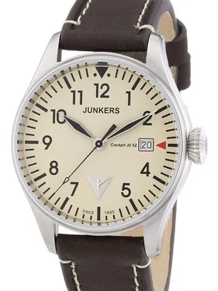 Junkers Cockpit JU52 Series Pilot Watch with Creme Color Dial #6144-5
