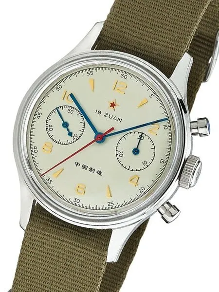 Scratch and Dent - Seagull 1963 Hand Wind Mechanical Chronograph with Acrylic Crystal #6345A-2901 9