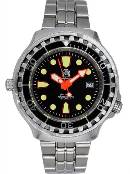 Tauchmeister Automatic, 1000m Dive Watch with Helium Release Valve and Sapphire Crystal #T0079M