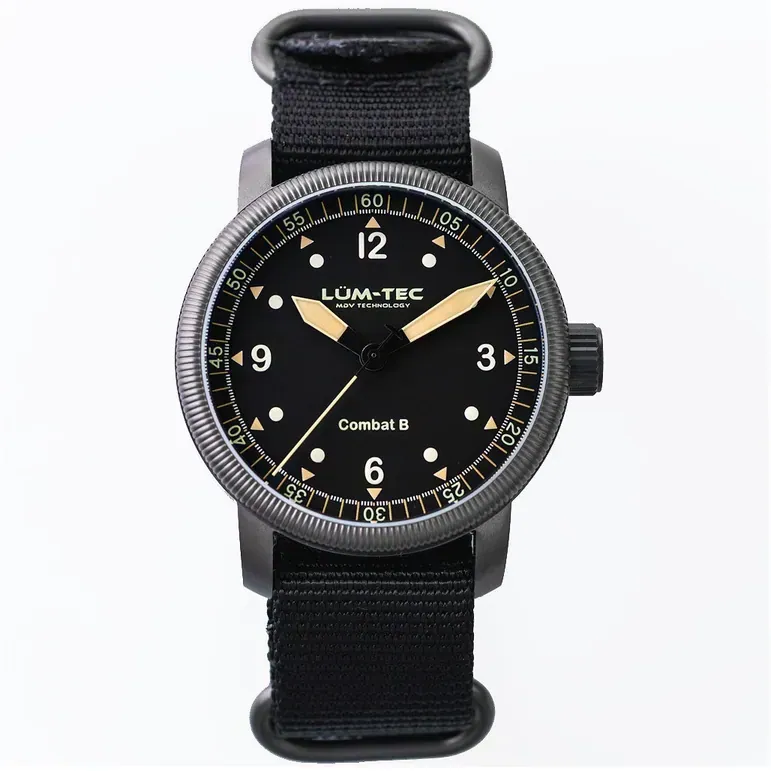 Lum-Tec 43mm Combat Military Watch with Curved Sapphire Crystal #Combat-B50