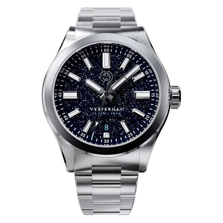 Henry Archer Vesterhav 38 Automatic Watch with Ad Astra Aventurine Dial #HAC-VES-AAA-3LI