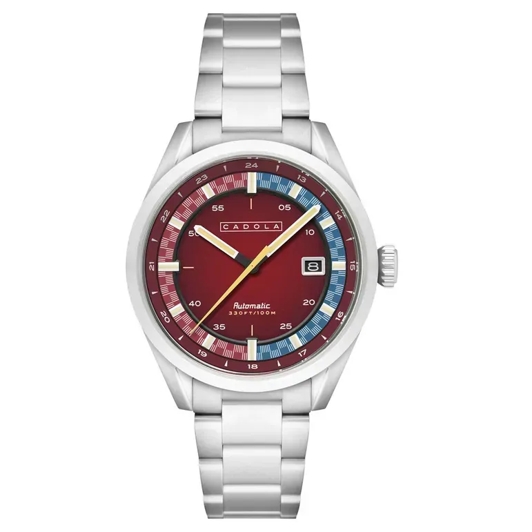Cadola Paddock Automatic Watch with Deep Red Dial #CD-1037-55