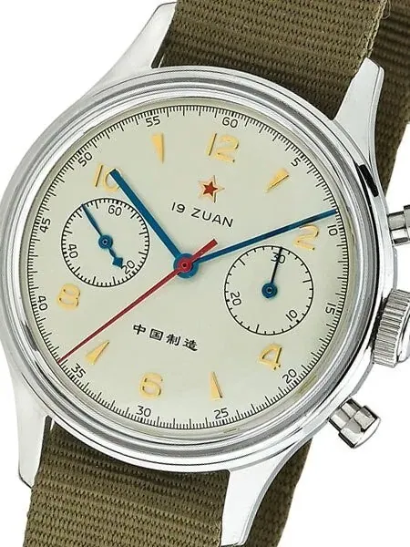 Scratch and Dent - Seagull 1963 Hand Wind Mechanical Chronograph with Acrylic Crystal #6345A-2901 8