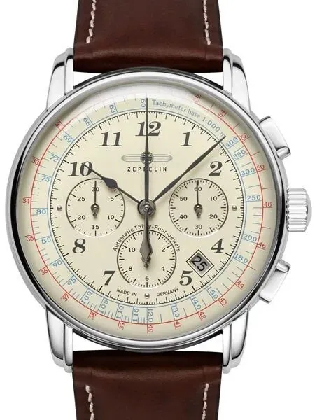 Graf Zeppelin 34-Jewel Automatic Chronograph Watch with Sapphire K1 Coated Crystal #7624-5