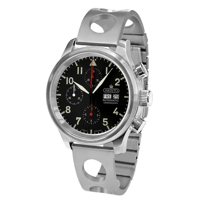Aristo Chronograph with Swiss Automatic Movement and Rally Bracelet #7H137RS