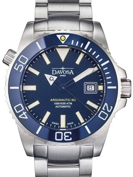 Davosa Argonautic BG Swiss Automatic 300 Meter Dive Watch with Blue Dial #16152204