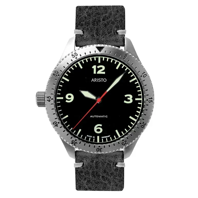 Aristo 42mm Swiss Automatic Left Crown Watch #7H164LH-LB