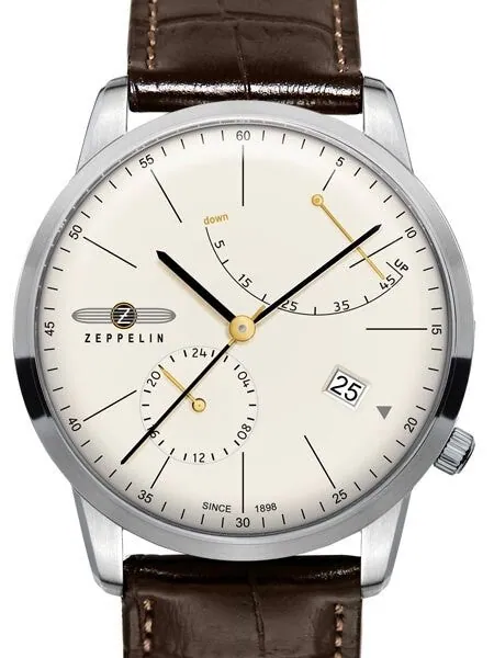 Graf Zeppelin LZ129 Flatline Automatic Watch with Power Reserve #7366-5
