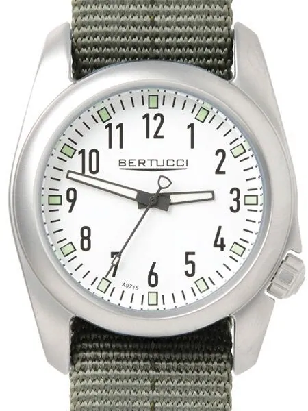 Bertucci Ventara Stainless Steel Field Watch with a DX3 Nylon Strap #11069