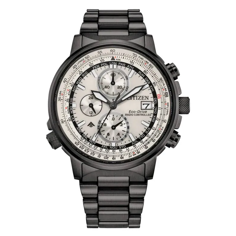 Citzen Eco-Drive Promaster Navihawk A-T Silver Dial Watch #AT8304-57A