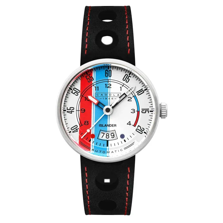 Cadola x Islander RPM Automatic Watch with Red White and Blue Dial #CD-1055-LIW06