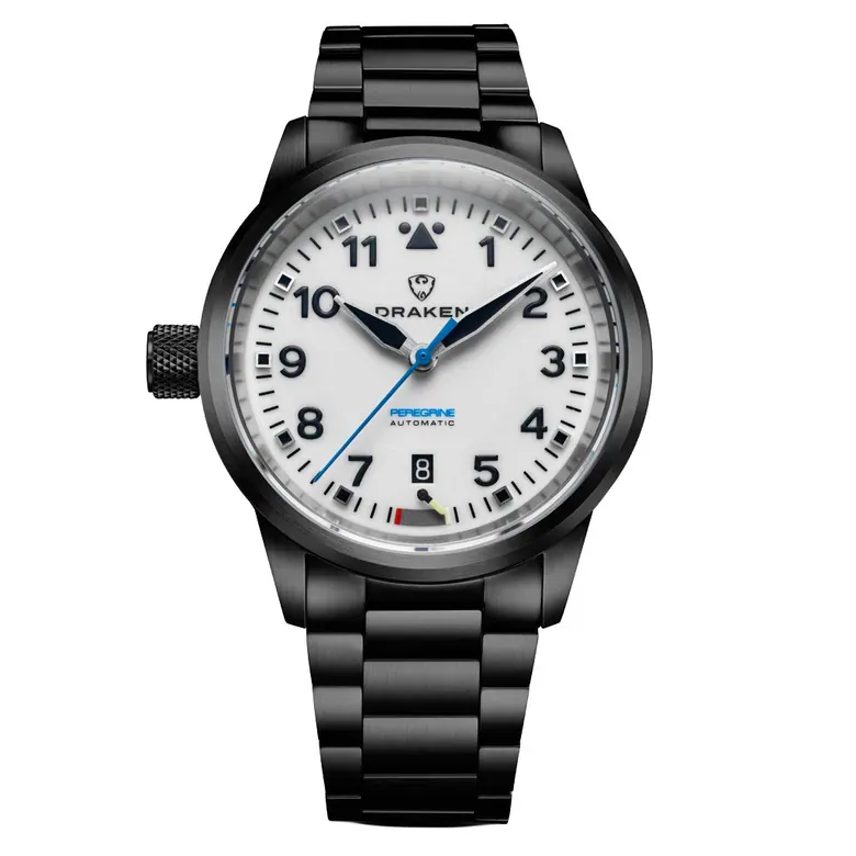 Draken Peregrine DLC 'B' Full Lume Dial Watch with Left Crown #DKN-17